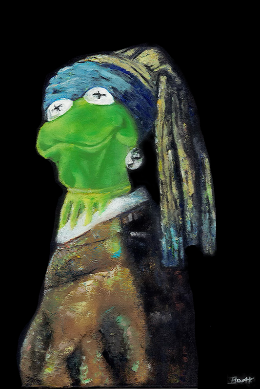 Kermit in the Pearl Earring Prints